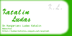 katalin ludas business card